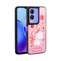 Zore Vivo Y17s Kılıf Parlayan Kabartmalı İkonik Figürlü Ogaa Amas Silikon Kapak - Pembe