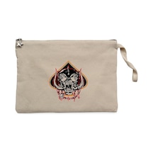 Motörhead Were An English Krem Clutch Astarlı Cüzdan / El Çantası Krem