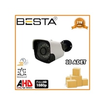 2 Mp 1080p 18 Smd Led Metal Kasa Bullet Ahd Güvenlik Kamerası 10 Adet Koli