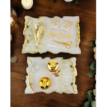 Destiny Gold Söz Tepsisi Ve Nişan Tepsisi Ve Damat Kahvesi Çok Renkli