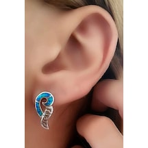 Opal Taşlı Gümüş Tasarım Küpe N11.73637
