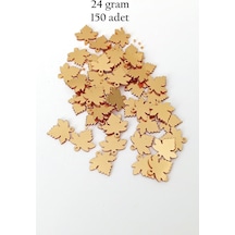 Oya Abiye Bileklik Kolye Pleksi Metalik Plastik Pul Altın Renk 24 Gram 150 Adet - Bnc551 Çok Renkli