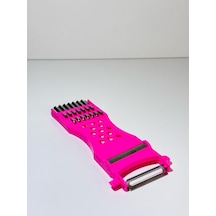 Meyve Soyacağı Sebze Soyacağı Dilimleyici Çok Amaçlı Rende - Pembe Çelik Diğer