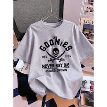 Noıssey Urban Pop Graphic Kadın Tişört Koleksiyonukod 5298 Gri