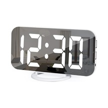 Goldenqian Dijital Çalar Saat, Led Çalar Saat, Otomatik Parlaklık Beyaz Tm6nı3 Beyaz