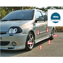 Renault Clio 2 Hb Delikli Marşpiyel Sağ Sol Boyasız Ham Siyah Fiberclass