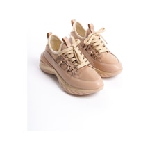 Paula Kadın Bağcıklı Rahat Ve Şık Casual Streç Sneaker 001