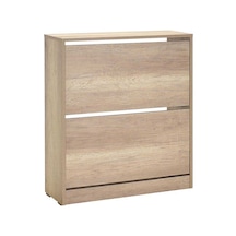 Flat Duo 2 Katlı Geniş Ayakkabılık Açık Ceviz Tori 73x84x26 Cm Gxyxd