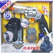 Ceren Toys Kutulu Rozetli Ve Kılıflı Polis Silah Seti