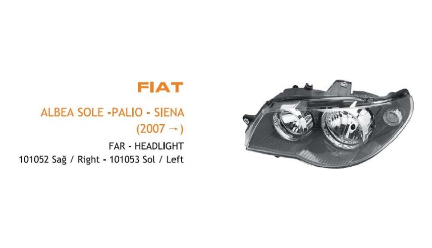 Far Sol Motorlu Fıat Albea Sole-2005-2007- İçi Siyah Koli Ad 4