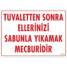 Ellerinizi Yıkayınız Uyarı Levhası 25X35 Kod:1201 (125161207)