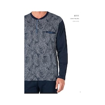 Pierre Cardin Erkek Uzun Kollu Üç Düğmeli Jakarlı Kutulu Pijama Takımı-lacivert-l Çok Renkli