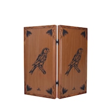 Simya Figür Kanarya Ceviz Kaplama Tavla