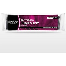 Flodex Extra Güçlü Jumbo Boy Çöp Torbası Siyah 80 x 110 CM
