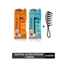 Fontenay Saç Şekillendirici Pudra Toz Wax Mat Effect + Şekil Tarağı + Ultra Strong 3'lü Set