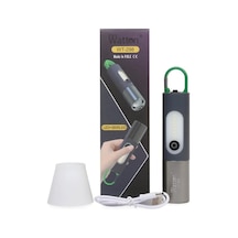 Watton Wt-298 Şarjlı El Feneri 750 Lümen Kamp Lambası Type-c Girişli Led+2835led Gri