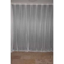 Sık Noktalı Model Krem Renk Hazır Pileli Fon Perde 300x260