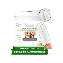 Greenwich Vegan Bitkisel İçerikli Kedi Köpek Diş Temizleme Islak Hijyenik Parmak Mendil 50 Adet
