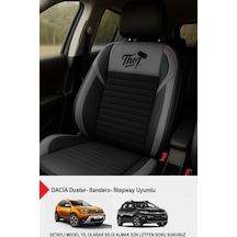 Thor Tay Tüyü Oto Koltuk Kılıfı Dacia Sandero-stepway-duster Uyumlu Gri