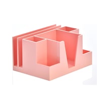 Ops Masa Seti Kalemlik Organizer Pastel Pembe Masa Üstü Organizer Çok Renkli