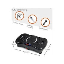 3d 5 Programlı Titreşimli Spor Kondisyon Fitness Egzersiz Aleti Vipration Plate - Siyah