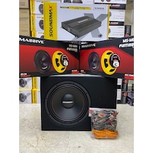 Sounmax 30cm Bass 1200w Massive Iki Takım 20cm Midrange Sx-pw5500.5 Kanallı Anfi Kablo