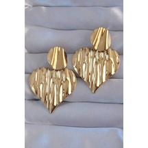 Ezoconcept 316l Çelik Gold Renk Ezme Kalp Küpe 001