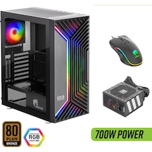 Green Griffin G3 Plus Argb Gaming Bilgisayar Kasası 4 120mm Fan + Tempered Cam 700w 80+ Bronze Psu Dahil + Mouse