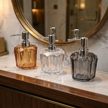 1 Adet Akrilik Sıvı Sabunluk 210 Ml - 3 Farklı Renkli Kırılmaz Şeffaf Banyo Ve Mutfak Düzenleyici Şık Losyon Ve Sabun Pompası Organizer Asorti