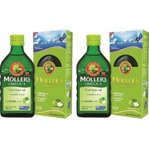 Möller'S Elma Aromalı Omega 3 Balık Yağı Sıvı Formu 250 Ml 2 Ad