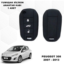 Peugeott 308 Silikonlu Anahtar Kılıfı 2007-2013 Aras Siyah 1 Adet (551885925)