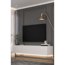 180dhdtdal1b Sadem Led Işıklı Duvara Monte Tv Sehpası Beyaz