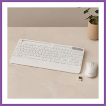 Bezos Kablosuz Klavye Mouse Seti - Tablet/telefon Standlı - Beyaz - Q Klavye Bzoshb Diğer