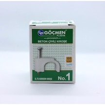 Göçmen Plastik Beton Çivili Kroşe No1 100 Adet
