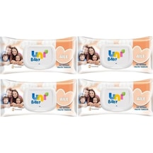 Uni Baby Aile Islak Havlu Kapaklı 4 X 90'Lı