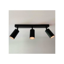 Üçlü Led Avize Led Spot Günışığı Ampullü Siyah