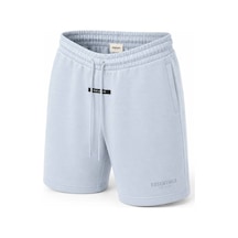 Hzr Wear Erkek Regular Fit Rahat Kesim %100 Pamuk Hafif Kalın Beli Bağcıklı Şort Mavi