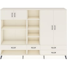 Arges Dolap 12 Raflı 4 Çekmeceli 4 Kapaklı 220x30x163 Aytaşı-aytaşı Aytası - Aytası