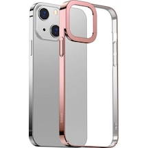 Baseus Glitter İphone 13 6.1inç Kılıf Renkli Kenar Şeffaf Silikon- 5775 Mh-hs8123-1497