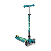 5-12 Yaş İçin Katlanabilir Scooter, Işıklı Tekerlekler İle Açık Mavi