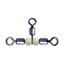 Fırdöndü Rolling Swivel Crossline Pear Beads 3lü Boncuklu - 2-0X1