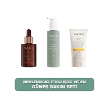 Güneş Bakım Seti C Vitamini Serum + Yüz Yıkama Jeli + Nemlendirici Güneş Kremi