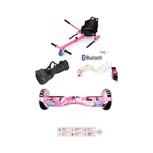 Elektrikli Kaykay Scooter Akıllı Denge Hoverboard + Hoverkart + Çanta Full Ledli Extrem Paket D05