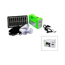 Solar Seyyar Panelli - Fiş Şarjlı 2in1 Yatay - Düz Model El Fener Çok Renkli