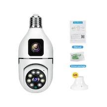 Cmr 40 Çift Kameralı 4k Full Hd Hareket Sensörlü Wifi Bağlantılı 360 Derece Başlıklı Güvenlik Kamerası-1073