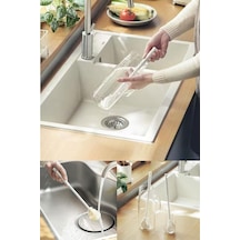 Beyaz Yaprak Model Silikon Uçlu Ekstra Yumuşak Bardak Şişe Ve Biberon Temizleme Fırçası
