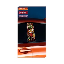 Araç Kapı Direk Kaplama Folyosu Canavar Desenli Sağ Sol Takım 2 Adet - 22x50 Cm Görsel - 785710899