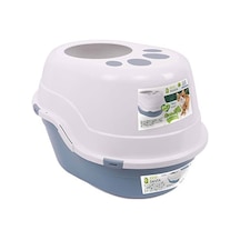M-pets Eco Tima Kapalı Kedi Tuvaleti Mavi 63x49x42 Cm 244-53024.01