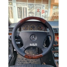 Mercedes E200 Kristal Maun Nokta Kaplama Deri Direksiyon Kılıfı Siyah