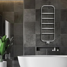 45 x 120mm Paslanmaz Çelik Spin Fırça Mat İnox & Parlak Black Chrome Havlupan